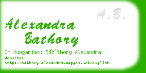alexandra bathory business card